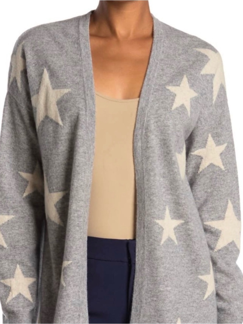 Magaschoni Star Open Front Cashmere Cardigan